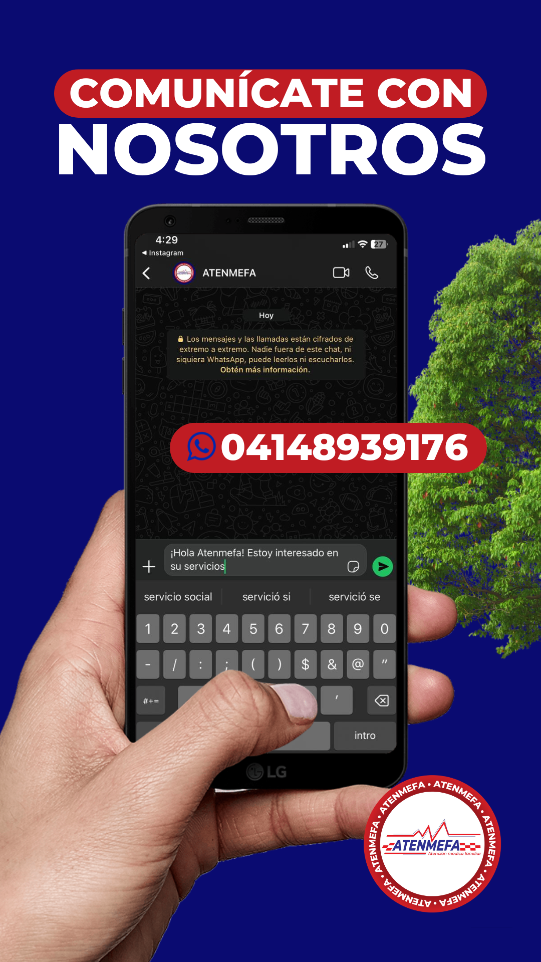 Contacto WhatsApp Atenmefa